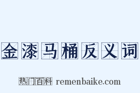 金漆马桶反义词是什么意思的图片